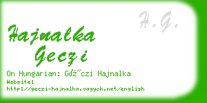 hajnalka geczi business card